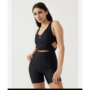 Outdoor Voices Splashknit Cutout Bodysuit‎ Romper Singlet Black XS